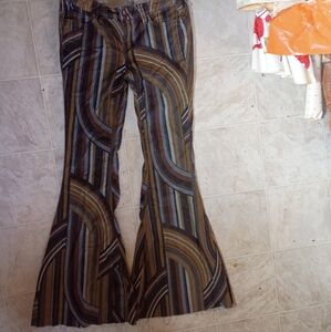 Free People Retro Striped Flared Pants Flare Corduroy Cords Jeans Pants 27